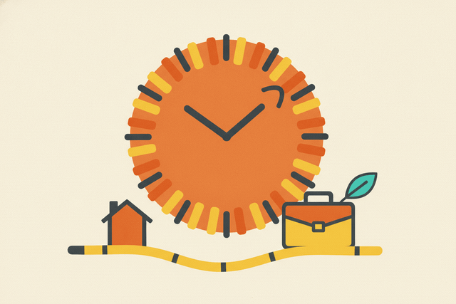 Editorial illustration for “Notice Periods in Belgium”.
