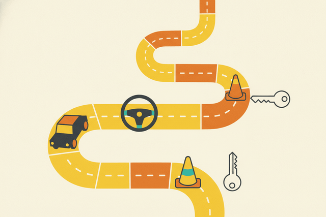 Editorial illustration for “A Step-by-Step Guide to Belgian Driving License”.